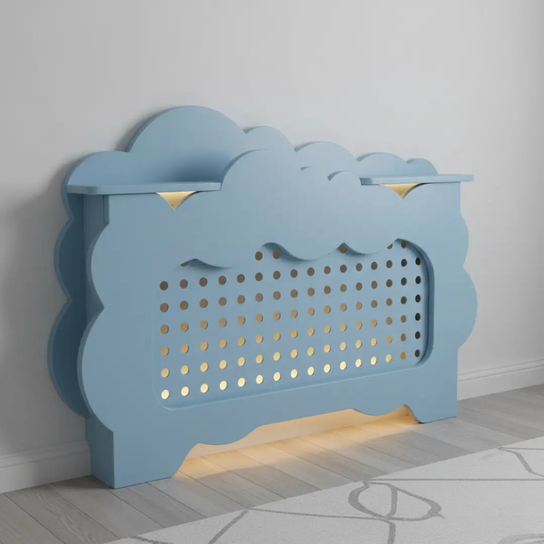 The Cloud Cover: Soft, rounded "cloud" edges in a sky-blue finish.